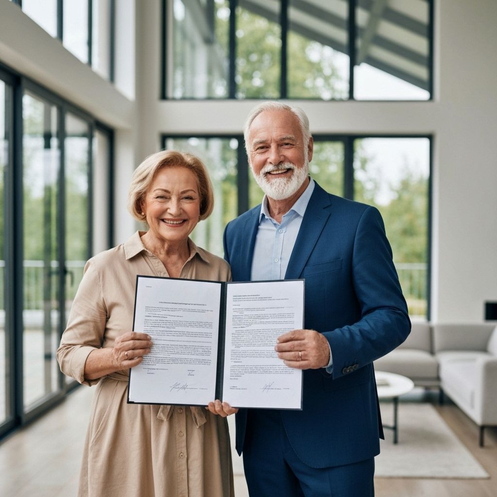 Pareja de jubilados felices